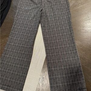Bar III Women's Black Checkered Trousers
